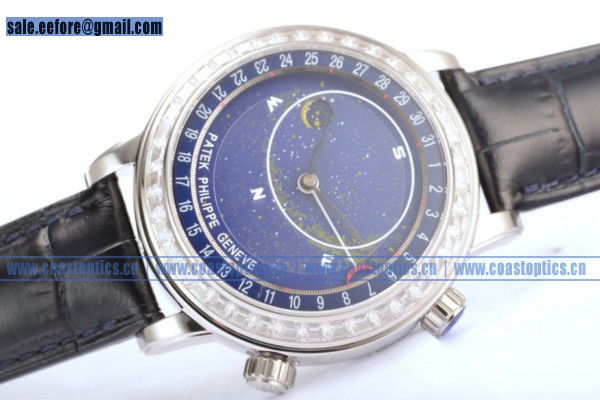 Replica Patek Philippe Grand Complication Sky Moon Celestial Compass Watch Steel 6102PD (GF)